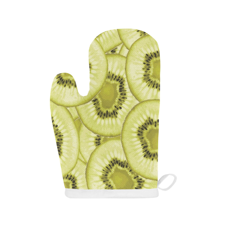 Sliced kiwi pattern Heat Resistant Oven Mitts