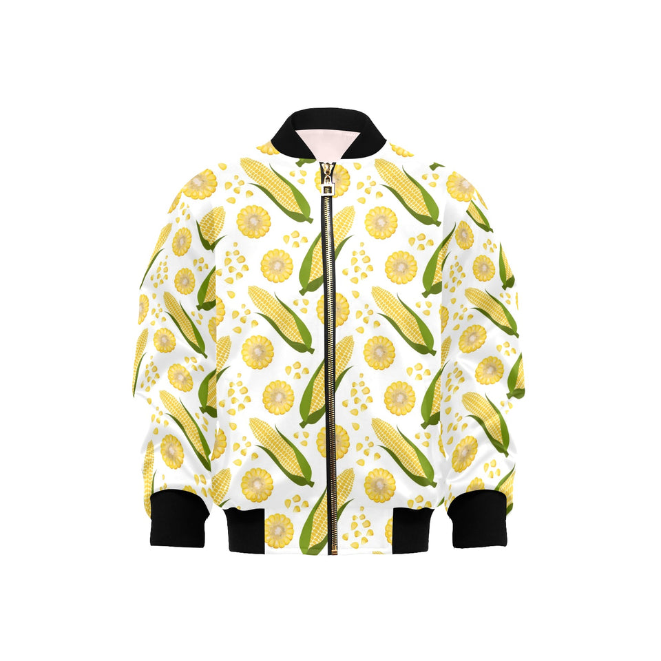 Corn Pattern Print Design 05 Kids' Boys' Girls' Bomber Jacket