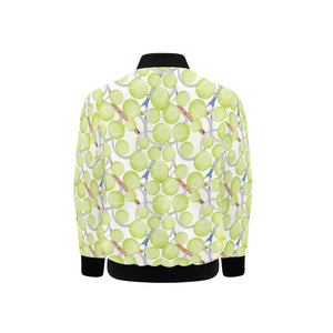 Tennis Pattern Print Design 01 Kids' Boys' Girls' Bomber Jacket