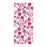 pink sketch tulip pattern Beach Towel
