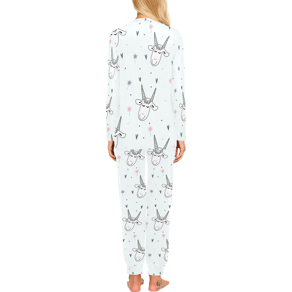 Cute goat design pattern Women's All Over Print Pajama Set