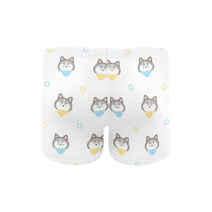 Cute Siberian Husky pattern Men's Swimming Trunks