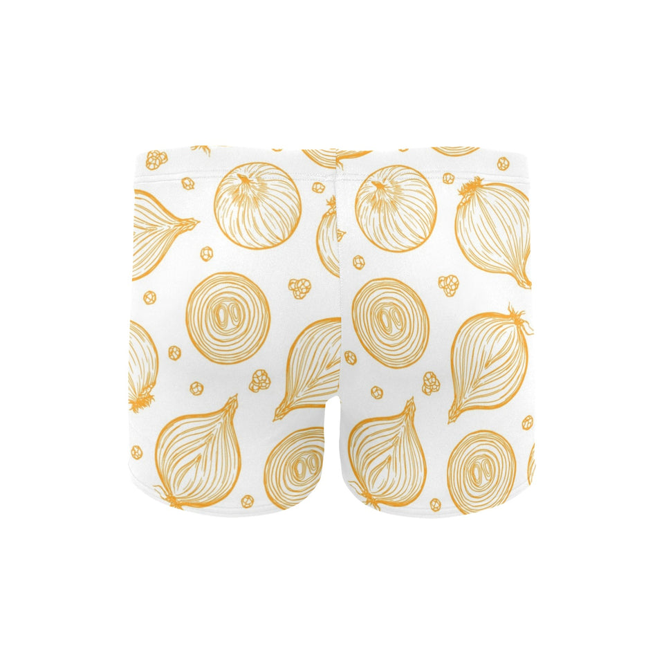hand drawn onion pattern Men's Swimming Trunks