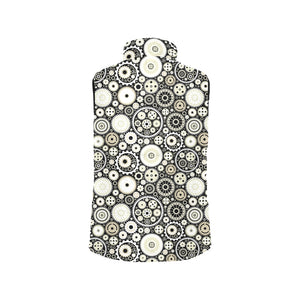 Gear Pattern Print Design 02 Men's Padded Vest