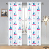 Sailboat anchor pattern Gauze Curtain