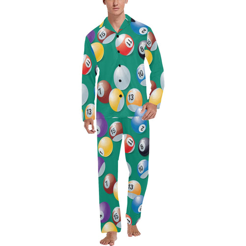 Billiard Ball Pattern Print Design 01 Men's Long Pajama Set