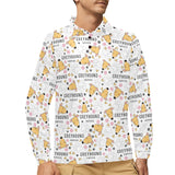 Greyhound Pattern Print Design 03 Men's Long Sleeve Polo Shirt
