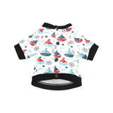 Cute color paper sailboat pattern All Over Print Pet Dog Round Neck Fuzzy Shirt