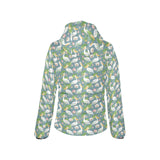 Pelican Pattern Print Design 04 Women's Padded Hooded Jacket