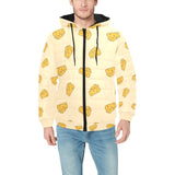 Cheese pattern Men's Padded Hooded Jacket