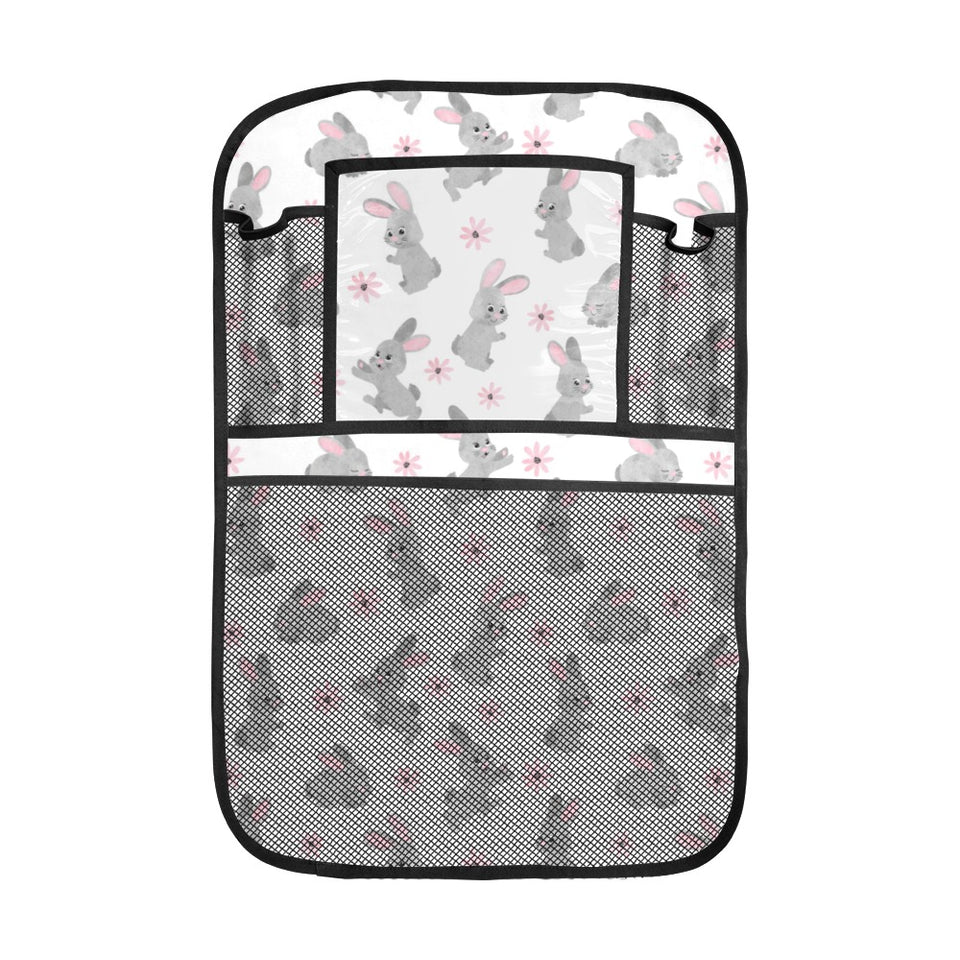 Watercolor cute rabbit pattern Car Seat Back Organizer
