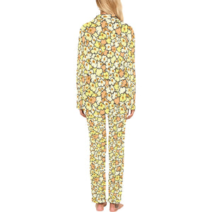 Popcorn Pattern Print Design 03 Women's Long Pajama Set