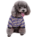 Beautiful japanese fan pattern All Over Print Pet Dog Round Neck Fuzzy Shirt
