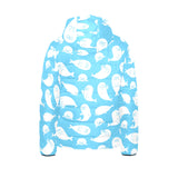Cute white sea lion seals pattern Kids' Boys' Girls' Padded Hooded Jacket