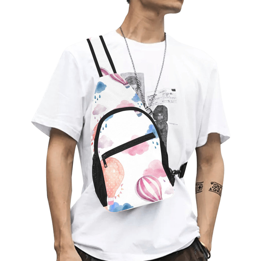 Watercolor air balloon cloud pattern All Over Print Chest Bag