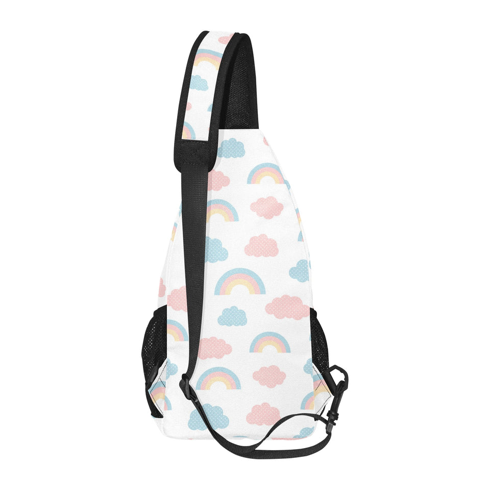 Cute rainbow clound pattern All Over Print Chest Bag