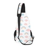 Cute rainbow clound pattern All Over Print Chest Bag