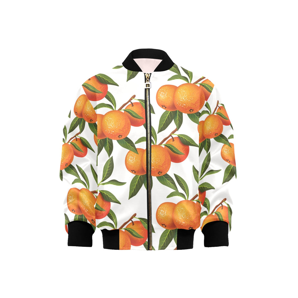 Oranges pattern background Kids' Boys' Girls' Bomber Jacket