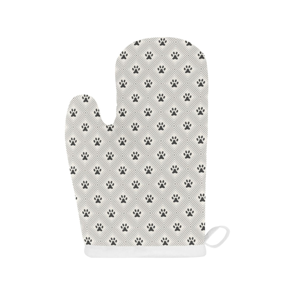 Dog Paws Pattern Print Design 03 Heat Resistant Oven Mitts