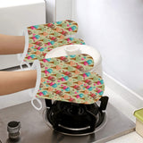 Colorful ice cream pattern Heat Resistant Oven Mitts