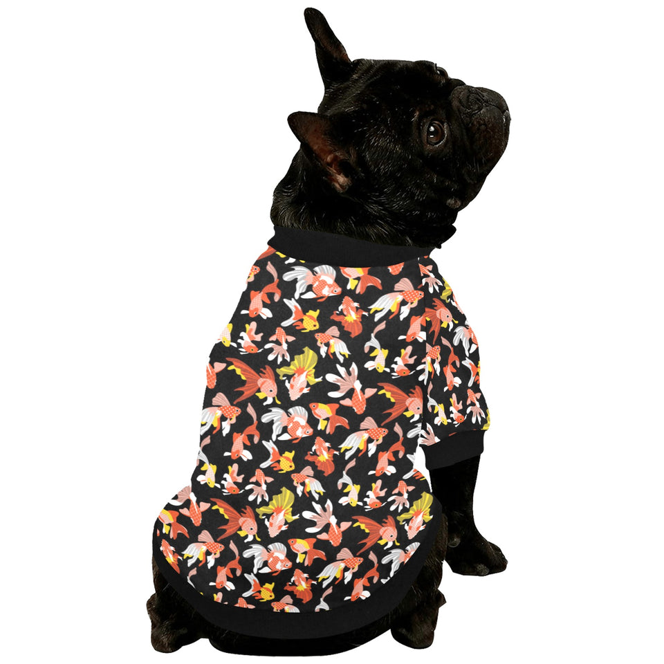 Goldfish Pattern Print Design 03 All Over Print Pet Dog Round Neck Fuzzy Shirt