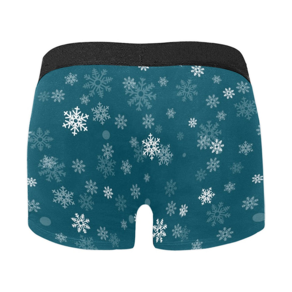 Snowflake pattern dark background Men's All Over Print Boxer Briefs Men's Underwear