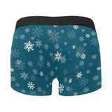 Snowflake pattern dark background Men's All Over Print Boxer Briefs Men's Underwear