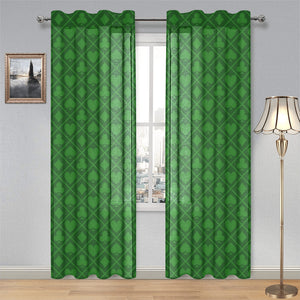 Casino Cards Suits Pattern Print Design 04 Gauze Curtain