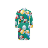Billiard Ball Pattern Print Design 01 Men's Long Sleeve Belted Night Robe