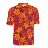 Autumn maple leaf pattern Men's All Over Print Polo Shirt