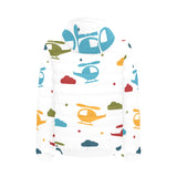 Colorful helicopter pattern Men's Padded Hooded Jacket