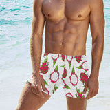 dragon fruits white background Men's Swimming Trunks