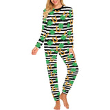 Horseshoes Pattern Print Design 01 Women's All Over Print Pajama Set