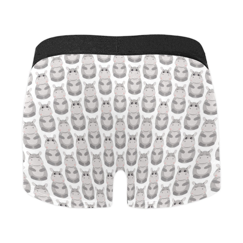 Hippopotamus Pattern Print Design 05 Men's All Over Print Boxer Briefs Men's Underwear
