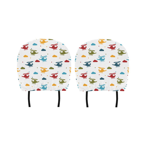 Colorful helicopter pattern Car Headrest Cover
