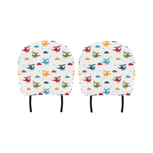 Colorful helicopter pattern Car Headrest Cover