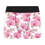 pink purple orchid pattern background Men's All Over Print Boxer Briefs Men's Underwear