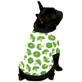 Cute broccoli pattern All Over Print Pet Dog Round Neck Fuzzy Shirt