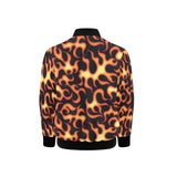 Fire flame dark pattern Kids' Boys' Girls' Bomber Jacket