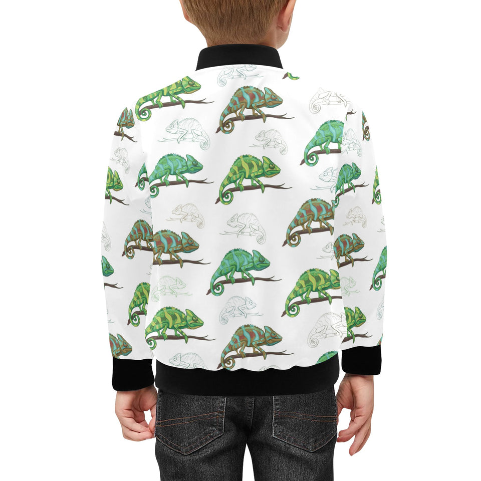 Chameleon lizard pattern Kids' Boys' Girls' Bomber Jacket