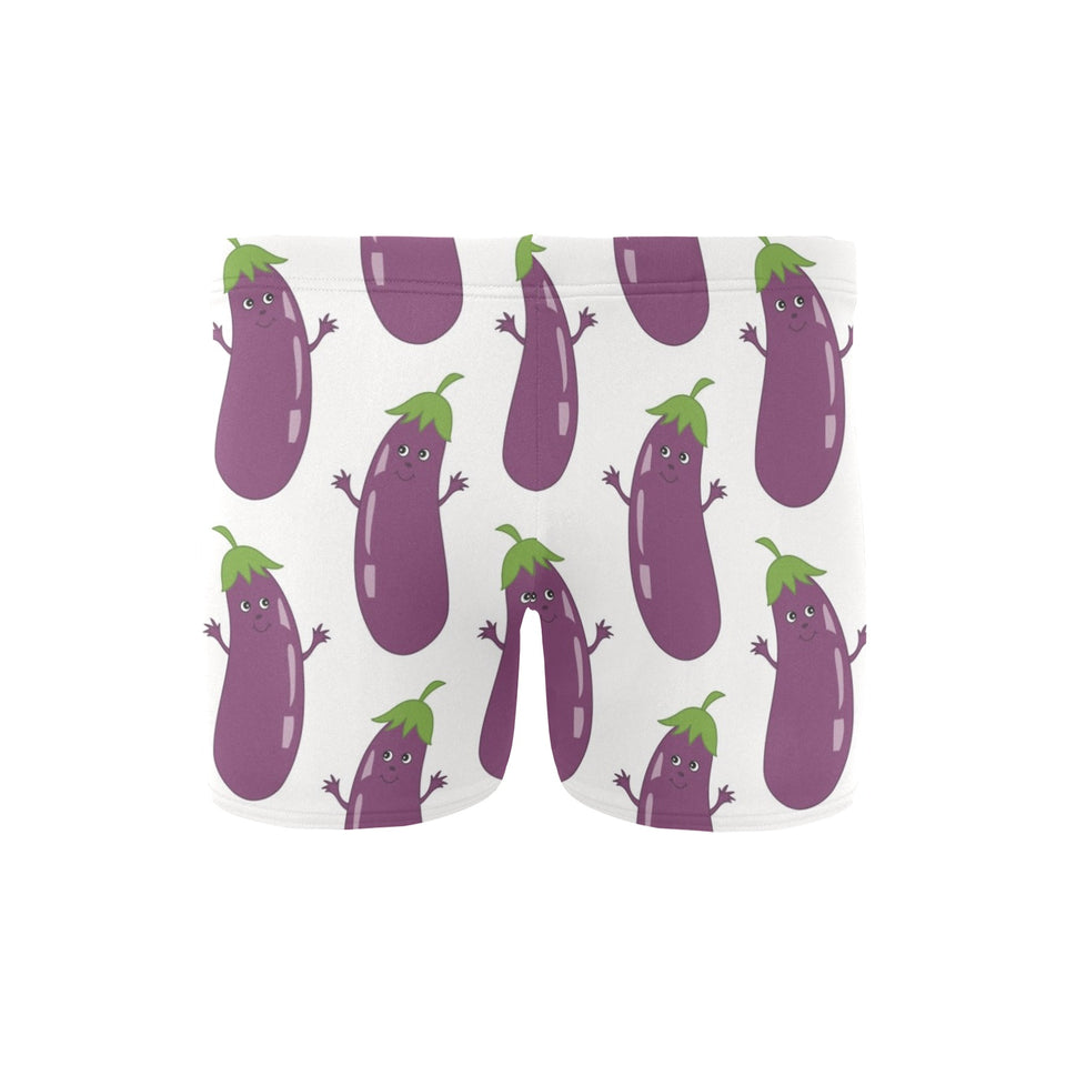 Eggplant Pattern Print Design 01 Men's Swimming Trunks