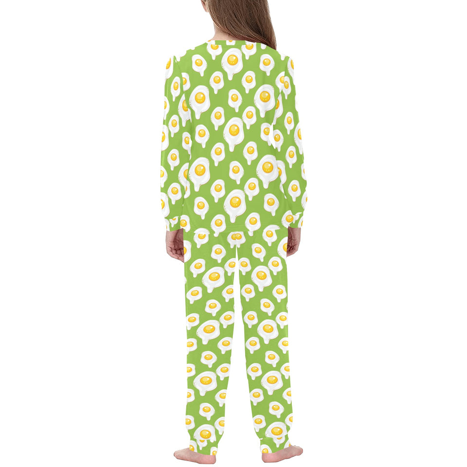 Fried Eggs Pattern Print Design 01 Kids' Boys' Girls' All Over Print Pajama Set