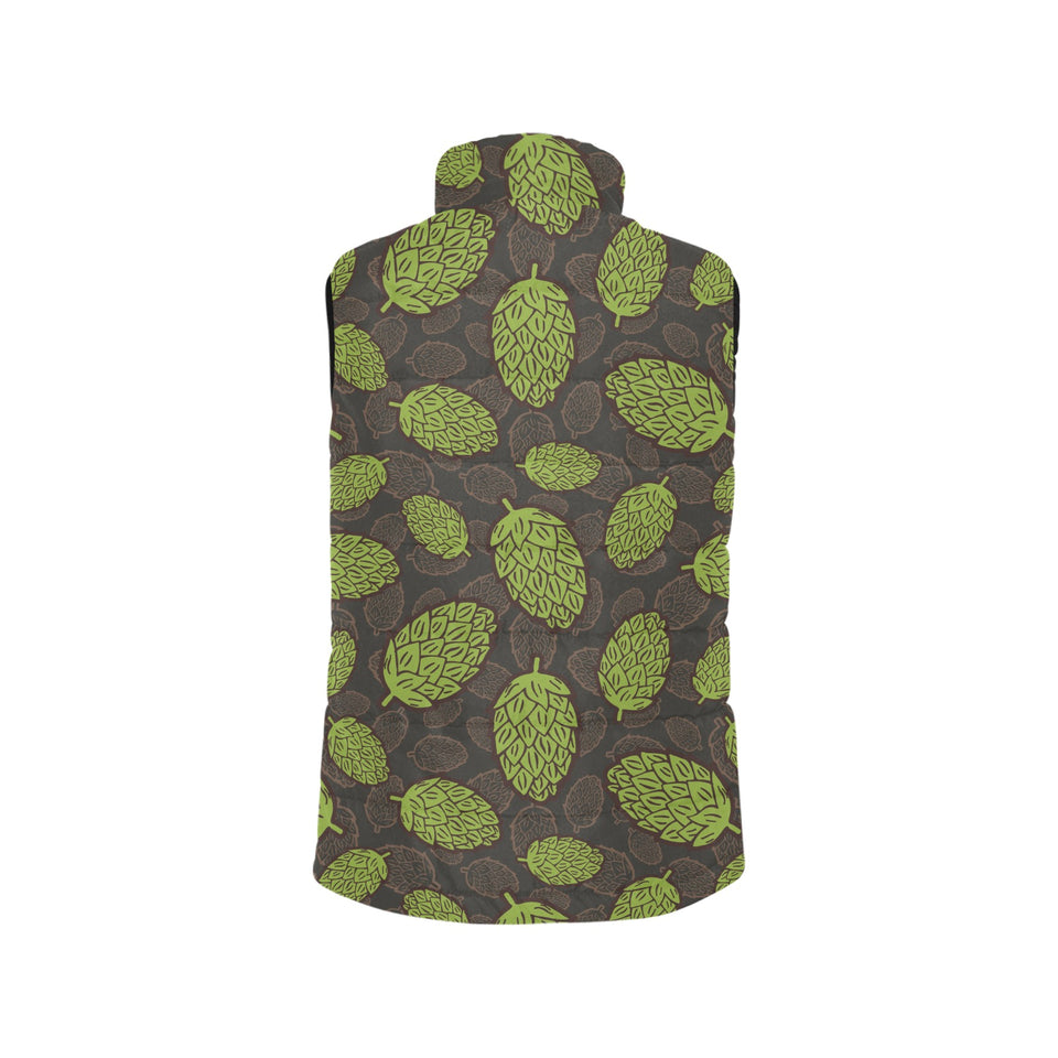 Hop pattern black background Men's Padded Vest