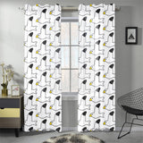 Seagull Pattern Print Design 05 Gauze Curtain