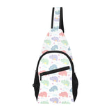 Hippopotamus Pattern Print Design 03 All Over Print Chest Bag