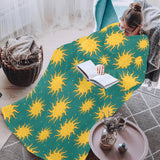 Sun green background Blanket Robe with Sleeves