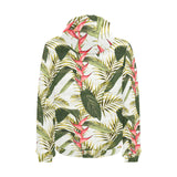 heliconia pattern Men's Padded Hooded Jacket