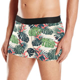 heliconia flowers, palm and monstera leaves Men's All Over Print Boxer Briefs Men's Underwear