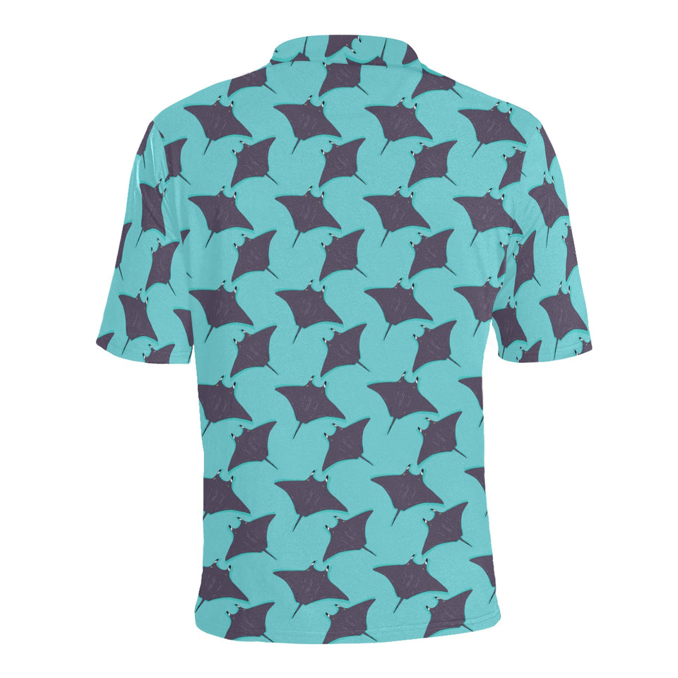 Stingray Pattern Print Design 02 Men's All Over Print Polo Shirt