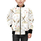 Beautiful Japanese cranes pattern Kids' Boys' Girls' Bomber Jacket
